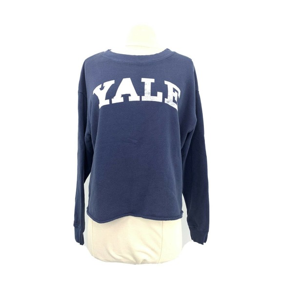 Anthropologie Tops - Anthropologie Yale XS Blue Crew Neck  Pullover